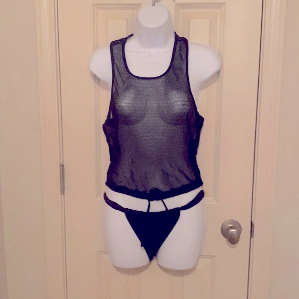 Victoria Secret Black Netted Suit Two bottoms